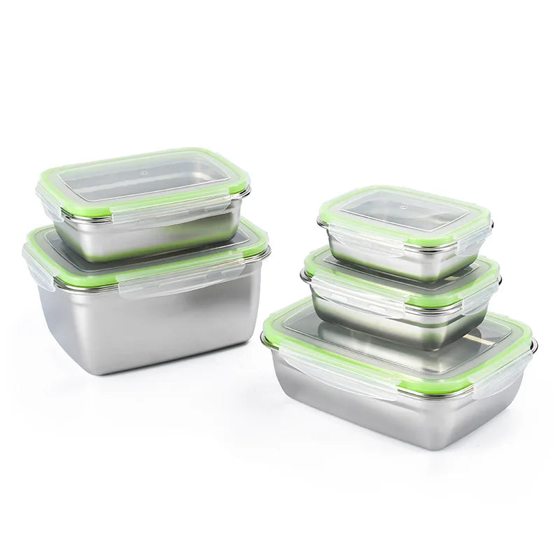 Axyaa Stainless Steel Fresh-keeping Lunch Box with Leak Proof Lid