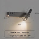 Axyaa Rotating LED Wall Light | Adjustable Reading Spotlight for Bedroom & Foyer