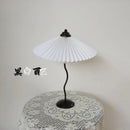 Axyaa Retro Pleated Umbrella Table Lamp Swing Iron Art for Master Bedroom