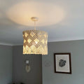 Axyaa Nordic Boho Chic Macrame Chandelier Handwoven Cotton Rope Lamp Shade