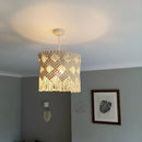 Axyaa Nordic Boho Chic Macrame Chandelier Handwoven Cotton Rope Lamp Shade