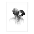 Axyaa Cat Print Hand in Hand Wall Art Canvas Painting Black White Poster Home Decor