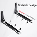 Axyaa Stainless Steel Microwave Oven Holder Foldable Retractable Kitchen Shelf Bracket