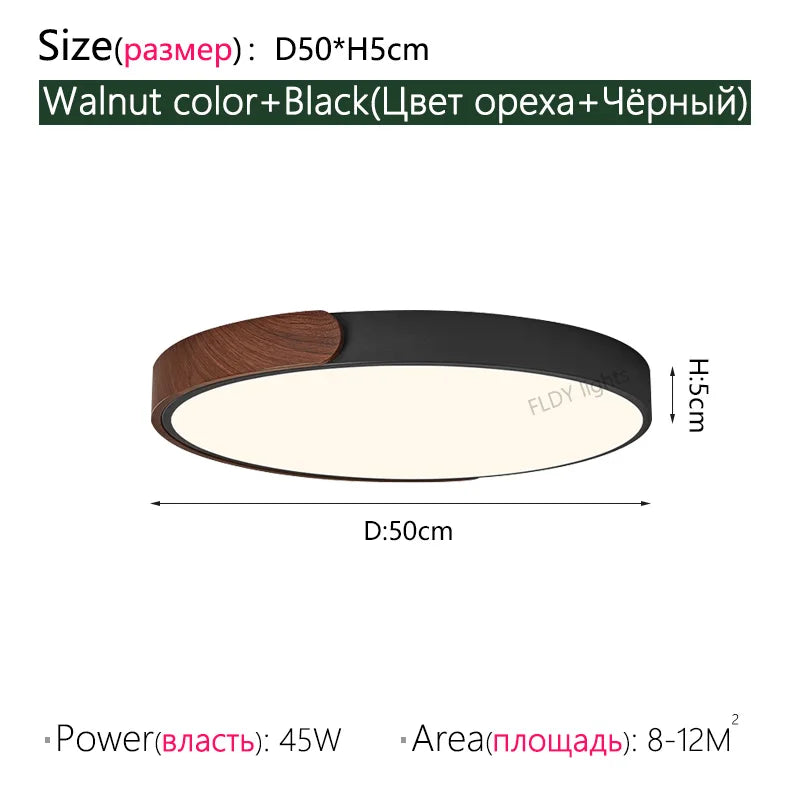 Axyaa Ultra-Thin Bedroom Ceiling Lamp, Modern Nordic Design, Full Spectrum Eye Protection