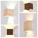 Axyaa Walnut Wood LED Wall Lamp for Room Decor & Lighting