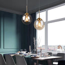 Axyaa Nordic Glass Ball Chandelier for Home Decor Lighting Fixtures