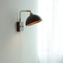 Axyaa Rotatable Vintage LED Wall Sconce Walnut Wood Loft Bedroom Light