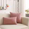 Axyaa Linen Pillow Cover in Green, Grey, White, Cream & Mustard - 12x20", 18x18", 25x25"