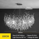Modern Crystal Chandelier LED Pendant Lamp by Axyaa for Bedroom, Living Room & Dining Space