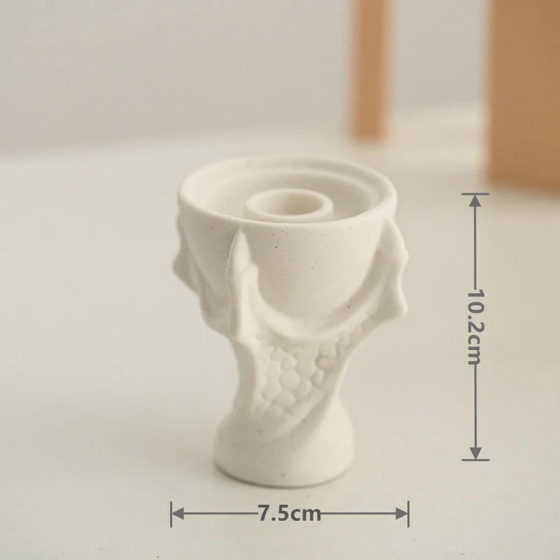 Axya™ Ceramic Nordic Candlestick Holder Holiday Decor for Christmas Home, Room Decoration