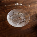 Axyaa High Relief Fruit Glass Plate for Banquet and Tea Service