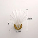 Axyaa Crystal Glass Shell Wall Lamp for Modern Minimalist Indoor Lighting