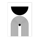 Axyaa Geometric Lines Canvas Poster: Scandinavian Minimalist Modern Art Print for Home Decor