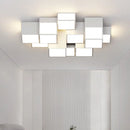 Axyaa Square Chandeliers: Modern Home Indoor Ceiling Lights for Living, Bedroom, Dining Room