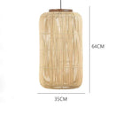 Axyaa Rattan Pendant Lamp: Modern Woven LED Chandelier for Home Decor Lighting