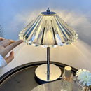 Axyaa Crystal LED Table Lamp: USB Type C Dimmable Night Light
