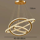 Axyaa Crystal Chandelier Stair Pendant Lamp Living Room Interior Lighting