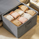 Axyaa Foldable Clothes Storage Box with Zipper, Large Capacity Wardrobe Organizer