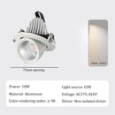 Axyaa Recessed Trunk Downlight 10W-40W Adjustable 360° LED Light 4000K/6000K 175-265V Home Lighting
