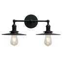 Axyaa Country Style Wall Lamp: 2-Light Sconce Switch Matte Vanity Table Lamp