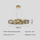 Axyaa Modern LED Glass Ceiling Chandeliers for Dining Living Room