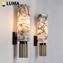 Axyaa Copper Wall Light with Marble Sconce for Modern Luxury Décor in Living Room