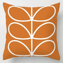 Axyaa Geometric Ginkgo Leaf Print Pillow Cover for Stylish Home & Office Decor