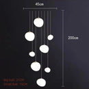 Axyaa White Glass LED Chandelier for Living Room, Staircase & Bar