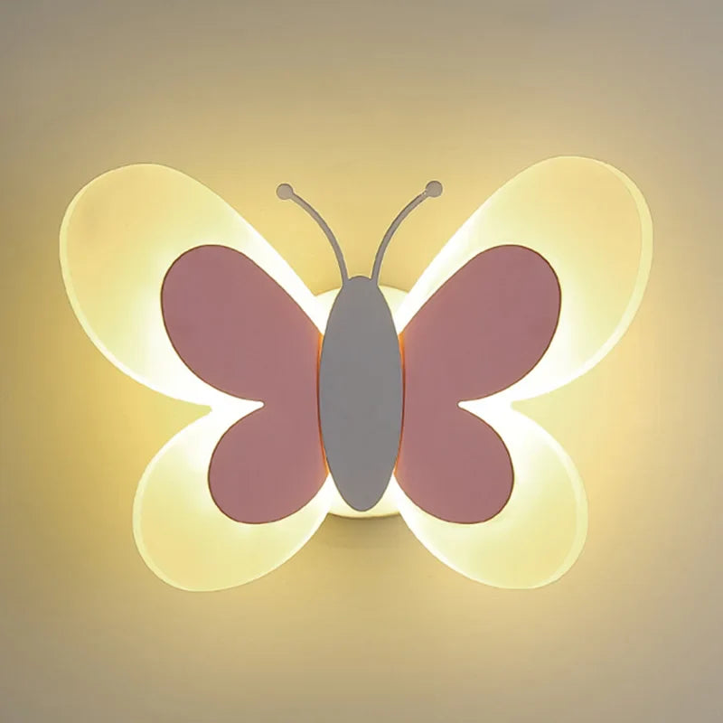 Axya Butterfly Wall Light: Creative LED Butterfly Sconce for Children's Bedroom