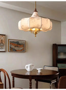 Axyaa Gold Lustre Medieval Fabric Pendant Lights with LED E27 for Home Decor
