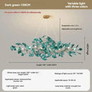 Axyaa Nordic Ginkgo Leaf Crystal Chandelier for Modern Artistic Spaces