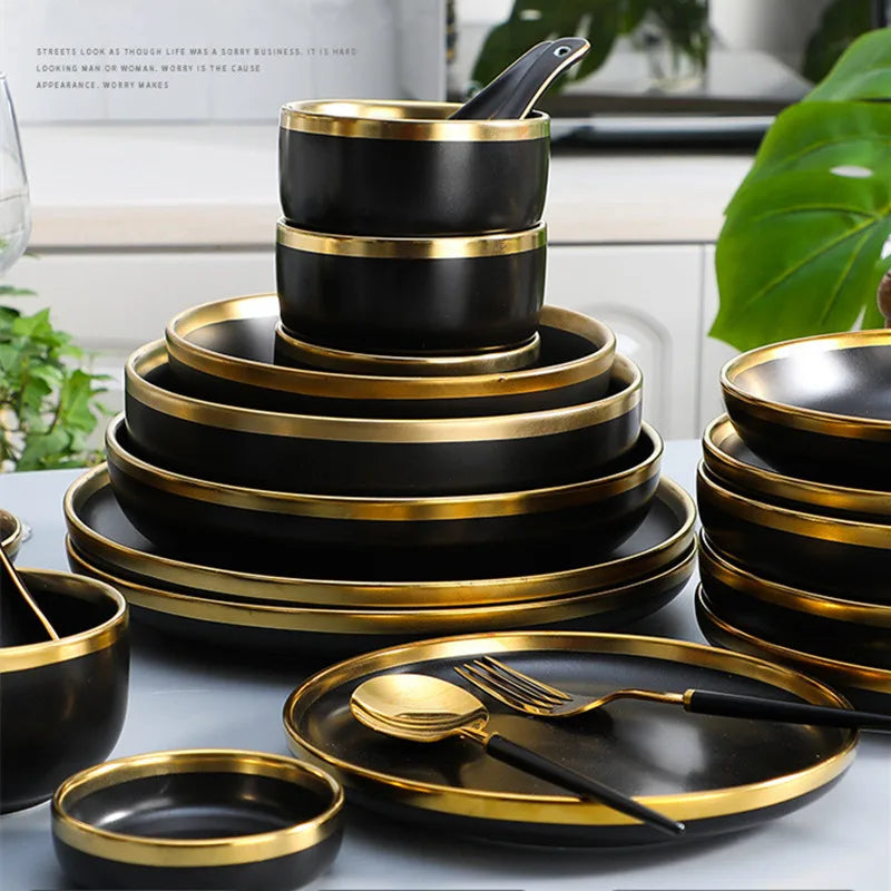 Axya Quality Ceramic Dinner Plate Set for Home and Restaurant
