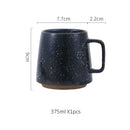 Axyaa Retro Ceramic Mug, Nordic Style Coffee Cup, Coarse Pottery, 375ml