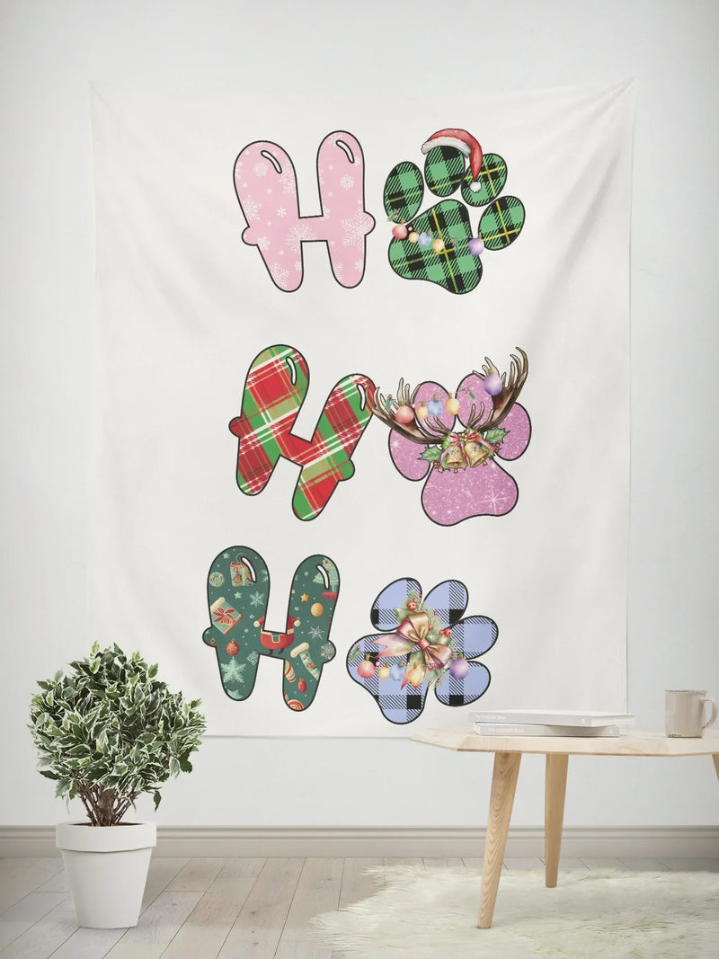 Axyaa Christmas Party Dwarf Tree Tapestry Background for Home Decor