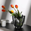 Axyaa Glass Vase Floral Decoration - Elegant Arrangement for Home, Living Room, Porch
