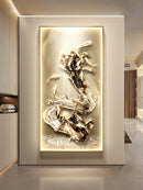Axyaa Crystal Porcelain Dimming Mural Light for Living Room Wall Decoration