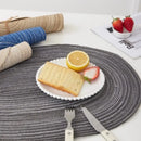 Axyaa Oval Braided Placemats Set, 35x50cm, Natural Woven Table Mats, Dining Table Place mats