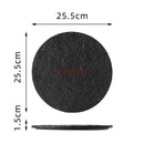 Axyaa Rock Pattern Ceramic Plate for Western Food, Steak, Cake, & Desserts.