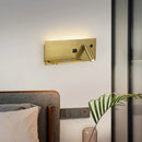 Axyaa Modern LED Wall Lamp with Wireless Charging and USB Interface