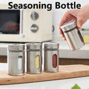 Axyaa Stainless Steel Spice Storage Box & Salt Shaker - Rotating Condiment Jar
