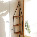 Axyaa Triangle Wooden Wall Shelf for Home Decor and Plant Display