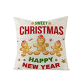 Axyaa Christmas Gingerbread Car Tree Print Pillowcase for Festive Home Decor