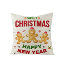 Axyaa Christmas Gingerbread Car Tree Print Pillowcase for Festive Home Decor
