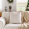 Axyaa Christmas Embroidered Pillow Cover Trees Deer Snowflakes 45x45cm 30x50cm
