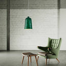 Axyaa Wabi Sabi Retro Green Pendant Lamp for Coffee Shop, Nordic Art Style E27 Handmade Metal Droplight