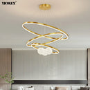 Axya Dimmable Gold Black LED Chandelier for Modern Indoor Lighting