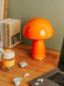 Axyaa Glass Mushroom Vintage LED Table Lamp - Nordic Living Room Bedroom Desk Light
