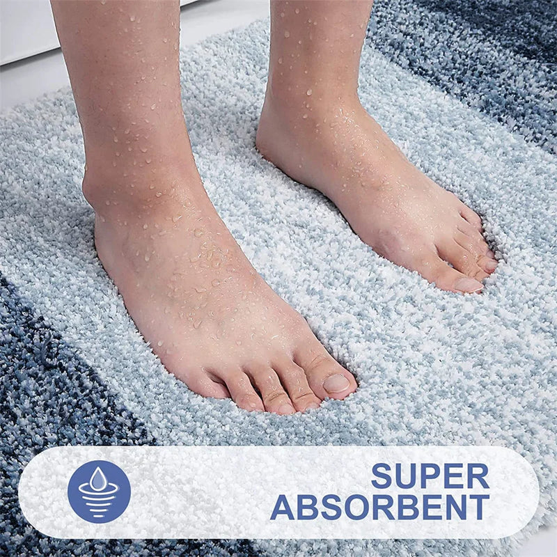 Axyaa Plush Microfiber Bath Rug Non-Slip Soft Absorbent Carpet