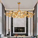 Axyaa Crystal Chandelier: Modern Art Branch Design for Living Room, Restaurant, Villa - Luxury Copper Decor
