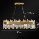 Axyaa Crystal Living Room Chandelier, Bedroom Pendant Lamp, Luxury Ceiling Light